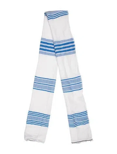 Pre-owned Lemlem Striped Scarf In White