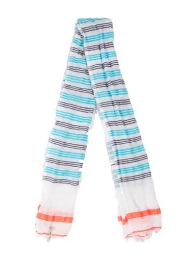 Pre-owned Lemlem Striped Scarf In White
