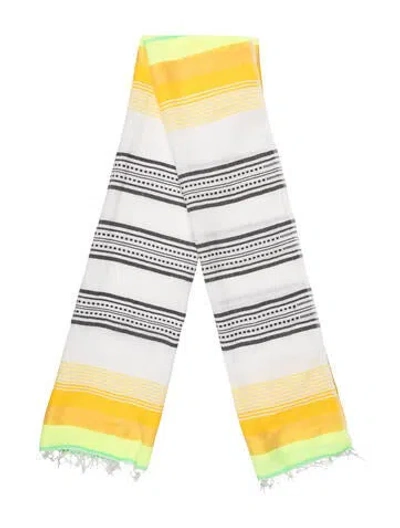 Pre-owned Lemlem Striped Scarf In Yellow