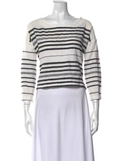 Pre-owned Lemlem Striped Scoop Neck Top In Multi