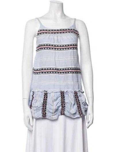 Pre-owned Lemlem Striped Scoop Neck Top In Multi
