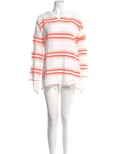 Pre-owned Lemlem Striped V-neck Sweater In Multi