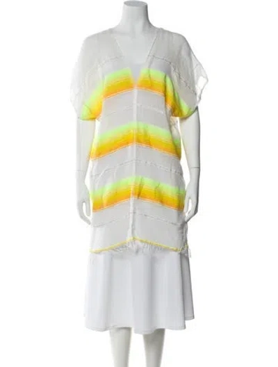 Pre-owned Lemlem Striped V-neck Top In Multi