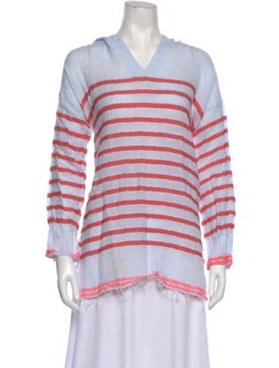 Pre-owned Lemlem Striped V-neck Top In Multicolor