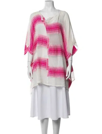 Pre-owned Lemlem Striped V-neck Top In Pink