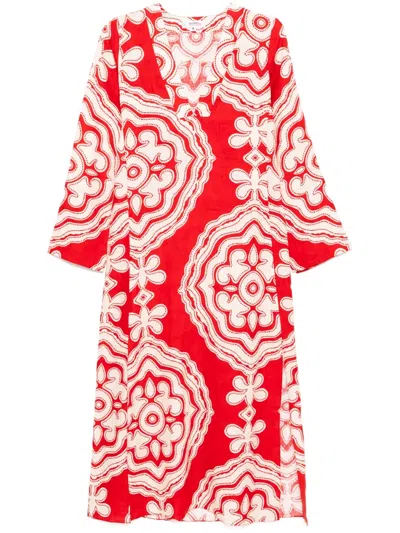 Lemlem Theodora Dress In Red