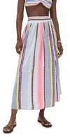 Lemlem Tola Embroidered Cover-up Wrap Maxi Skirt In Multi