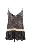 Lemlem Tribal Print Tank Top In Black Cotton In Black
