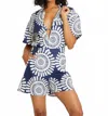Lemlem Tuuli Cabana Shirt In Zeina Navy In Multi