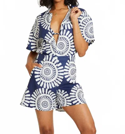 LEMLEM TUULI CABANA SHIRT IN ZEINA NAVY