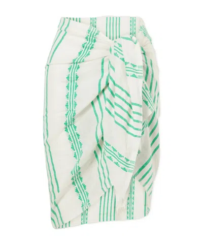 Lemlem Lema Striped Cotton Cover-up In Green