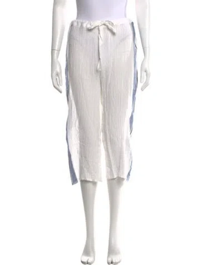 Pre-owned Lemlem Wide Leg Pants In White