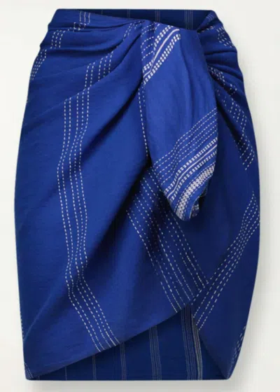 Lemlem Women's Inku Textured Sarong In Deep Ocean Blue