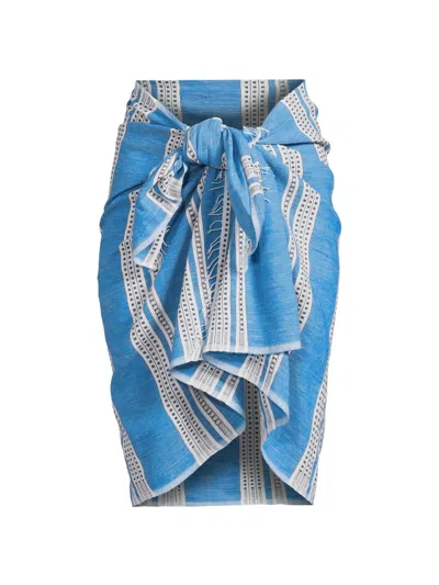 Lemlem Women's Lema Cotton Sarong In Blue