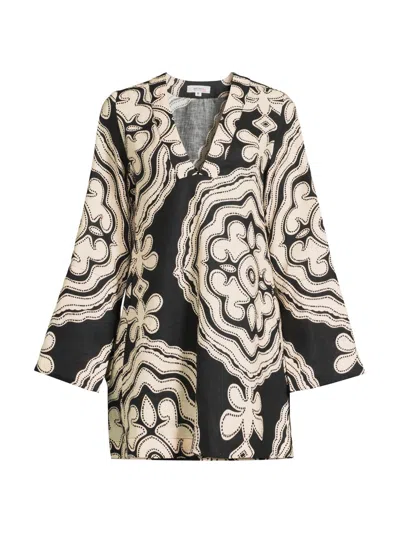 Lemlem Women's Raey Printed Linen Column Minidress