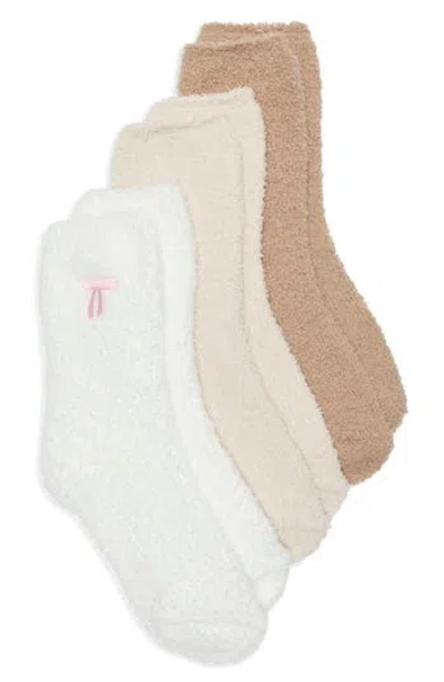 Lemon 3-pack Cozy Crew Socks In Brown