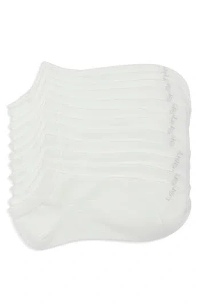 Lemon 6-pack Rib Low Cut Socks In White