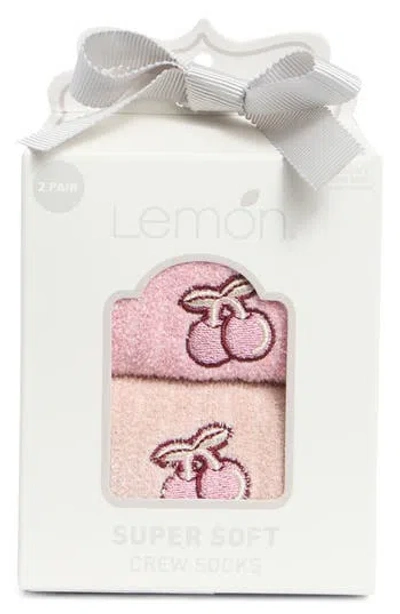 Lemon Assorted 2-pack Butter Socks In White