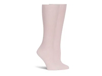 Lemon Cable Knit Knee High Socks In Light Pink