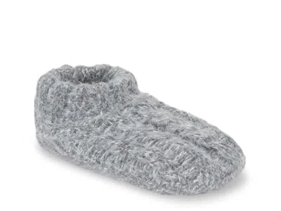 Lemon Cable Knit Slipper Socks In Gray