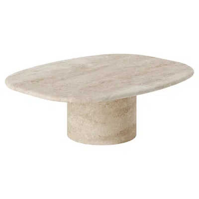 Pre-owned Lemon Circa Coffee Table Made In Italy In Travertine. Designed By Yaniv Chen In Sand
