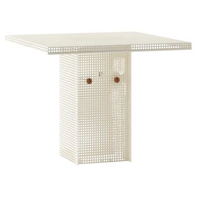 Pre-owned Lemon Conservatory Outdoor Dining Table In Stainless Steel Powder Coated White