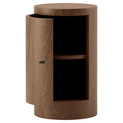 Pre-owned Lemon Constant Night Stand Single Left Unit In Walnut By  In Brown