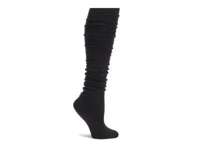 Lemon Dance Rib Knee Socks In Black