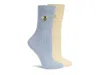 Lemon Embroidered Crew Socks 2 Pack In Multi
