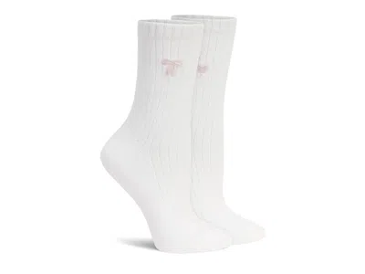 Lemon Embroidered Crew Socks 2 Pack In White