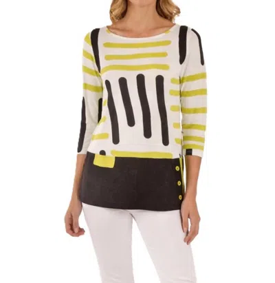 Lemon Grass Bamboo Knit Top In Apple Green In Multi