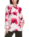 Lemon Grass Beaded Twill Blouse In Pink