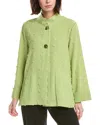 Lemon Grass Front Buttoned Jacket In Green