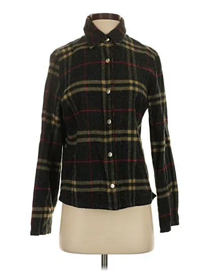 Pre-owned Lemon Grass Long Sleeve Button Down Shirt In Black