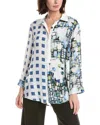 Lemon Grass Pullover Tunic Blouse In Multi