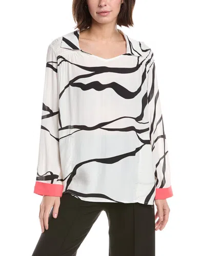 Lemon Grass Shirt Collar Blouse In White