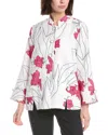 Lemon Grass Stand Collar Jacket In White