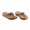 Lemon Jelly Women's Mare Slides In Bronze Metal In Brown