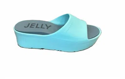 Lemon Jelly Women's Sunny Platform Slides In Mint In Blue