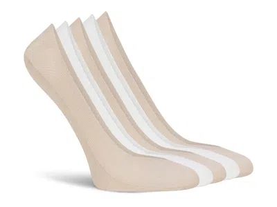 Lemon Lasercut No Show Liners 5 Pack In White/beige