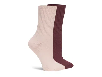 Lemon Lounge Crew Socks 2 Pack In Brown