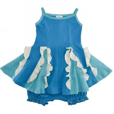 Lemon Loves Layette Kids' Baby Girls Amelia Twirl Dress In Aqua In Blue
