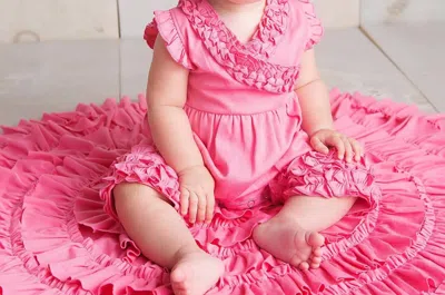 Lemon Loves Layette Kids' Baby Girls' Ava Romper In Pink