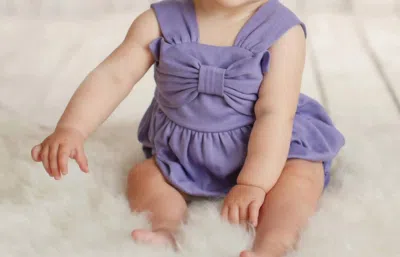 Lemon Loves Layette Kids' Baby Girls' Bow Bubble And Headband Set In Lilac In Purple