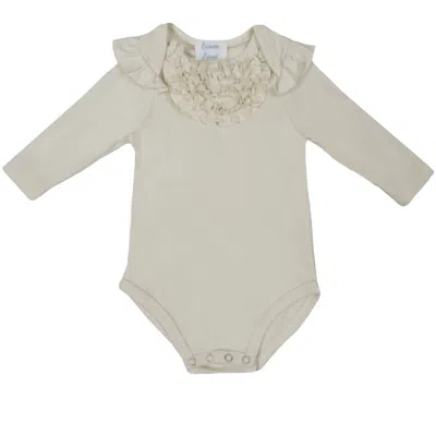Lemon Loves Layette Kids' Baby Girls "madison" Onesie In Eggnog Beige In Multi