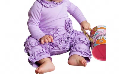 Lemon Loves Layette Kids' Baby Girls Peony Romper In Sheer Lilac In Multi