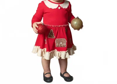 Lemon Loves Layette Kids' Baby Lil Sugar & Spice Dress In True Red In Multi