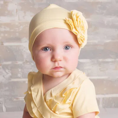 Lemon Loves Layette Babies' Bijou Hat In Butter Yellow