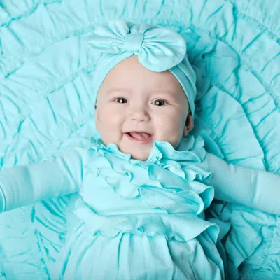 Lemon Loves Layette Babies' Bow Hat In Blue Tint