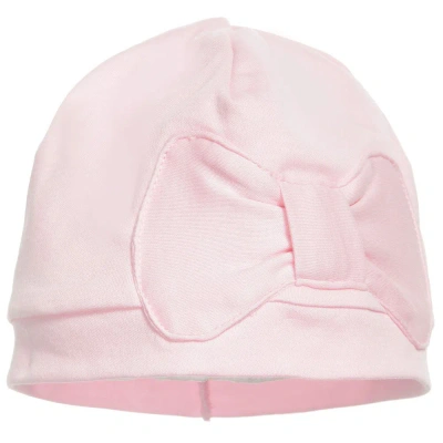 Lemon Loves Layette Babies' Girls Pale Pink Pima Cotton 'petit Bow' Hat